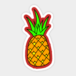 Pineapple!  cartoon tropical fruit Sticker